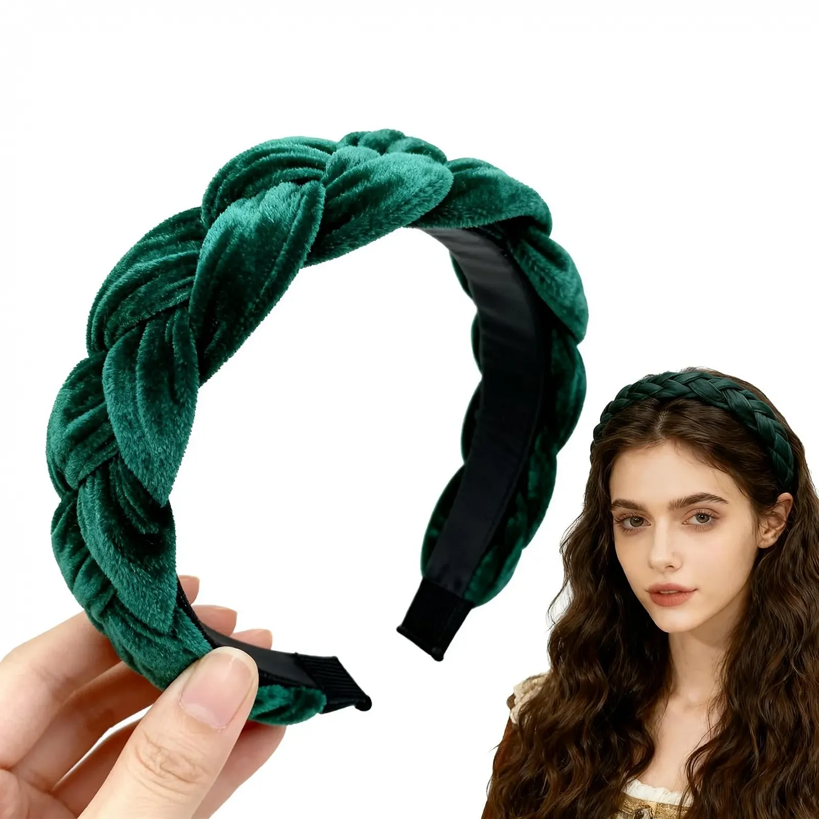 Обруч для волос плетеный для женщин, фото №1