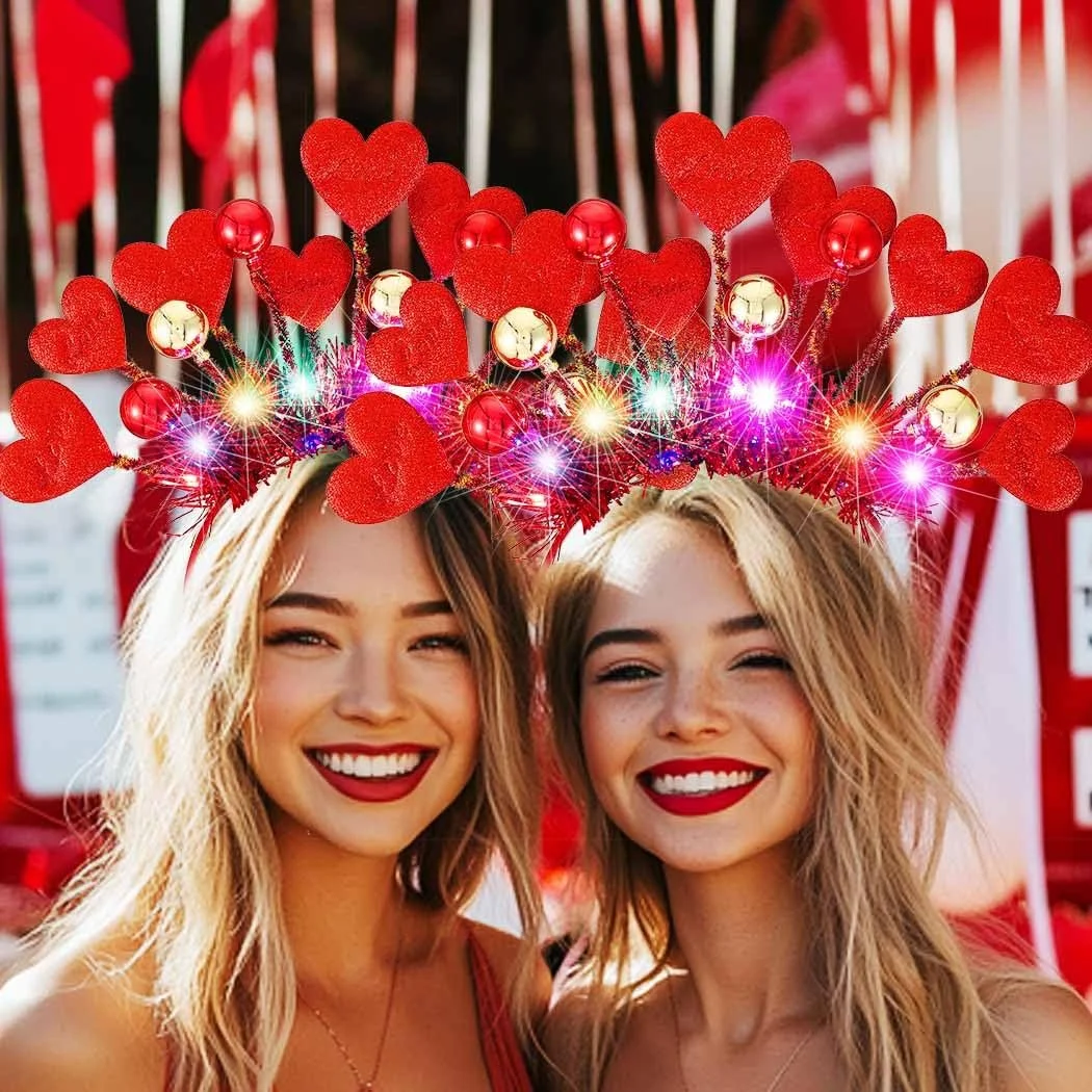 Обруч на Голову Серце Reaky Квітка Червоний, фото №6