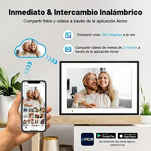 Цифровая фоторамка AEEZO 10.1 дюйма 1280 x 800 IPS HD Touchscreen 32 GB White Clip synthetic.ua - Фото 1