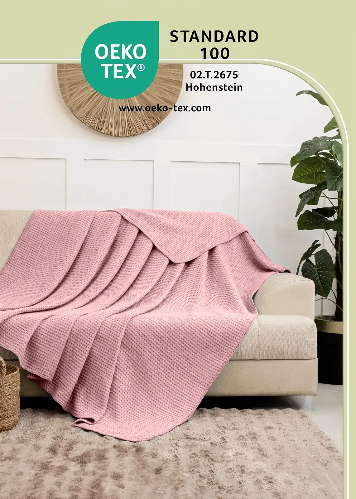 Вафельное одеяло LAYNENBURG Premium Pique, 150 x 200 см, Хлопковая смесь, Цвет не указан, фото №4