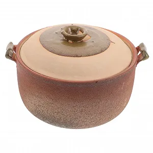 Терракотовая кастрюля LABRIMP с ручкой для тушения и супов цвет земляной - Фото 1