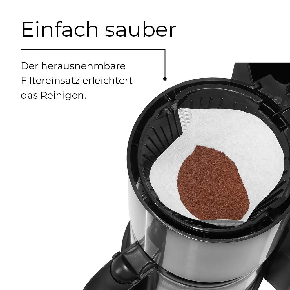 Капельная кофеварка KA 8101 swi 1080 Вт 10 чашек черная нержавеющая сталь, фото №4