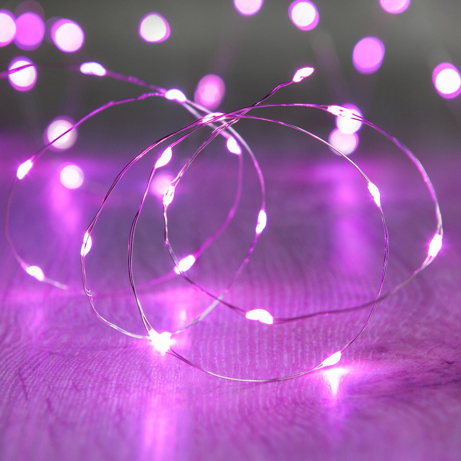 Мікро гірлянда Lights4fun 20 LED на батарейках, фото №1