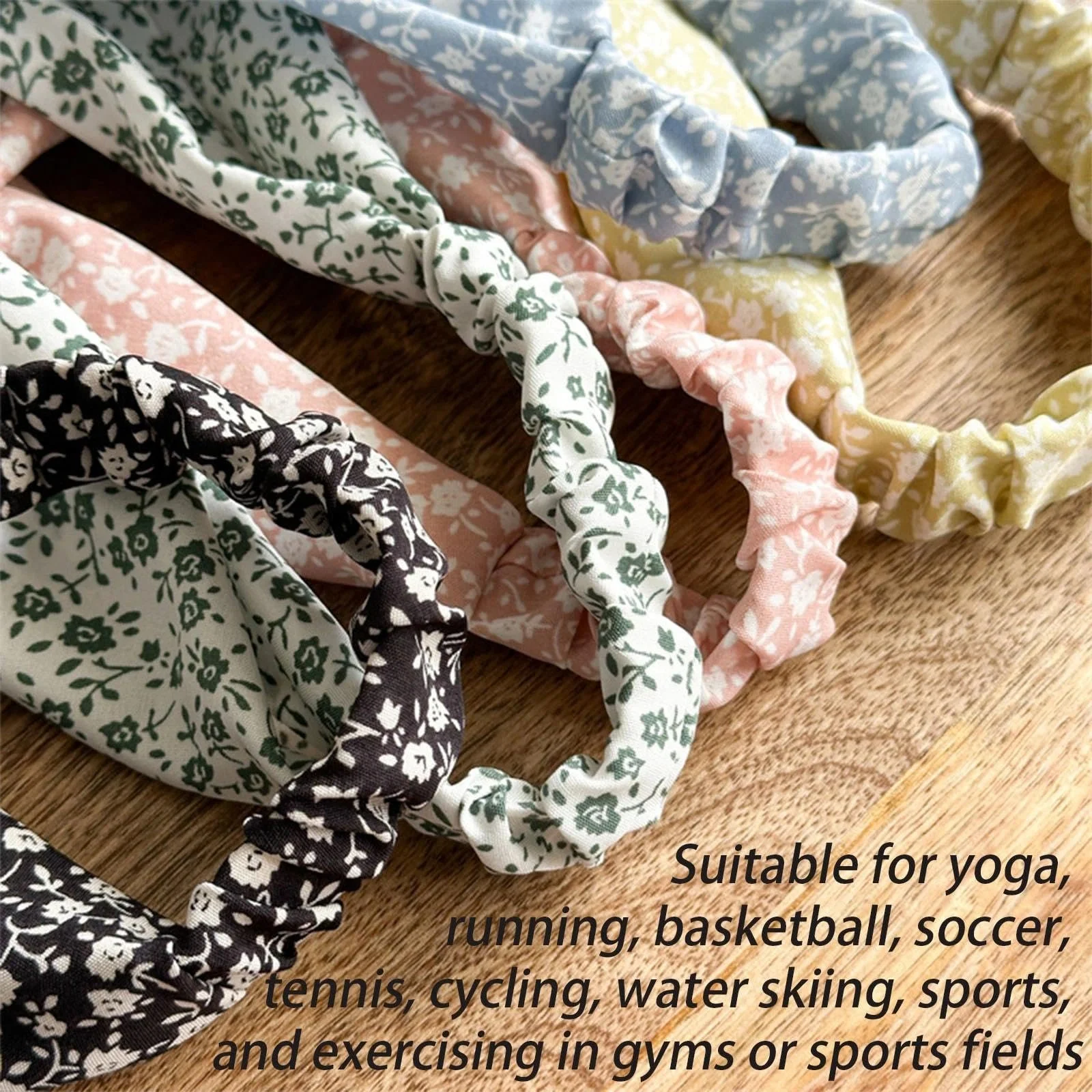 Пов'язка на голову з квітковим візерунком, фото №4