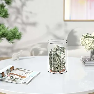 Скарбничка акрилова прозора що не відкривається з 2 етикетками synthetic.ua - Фото 1