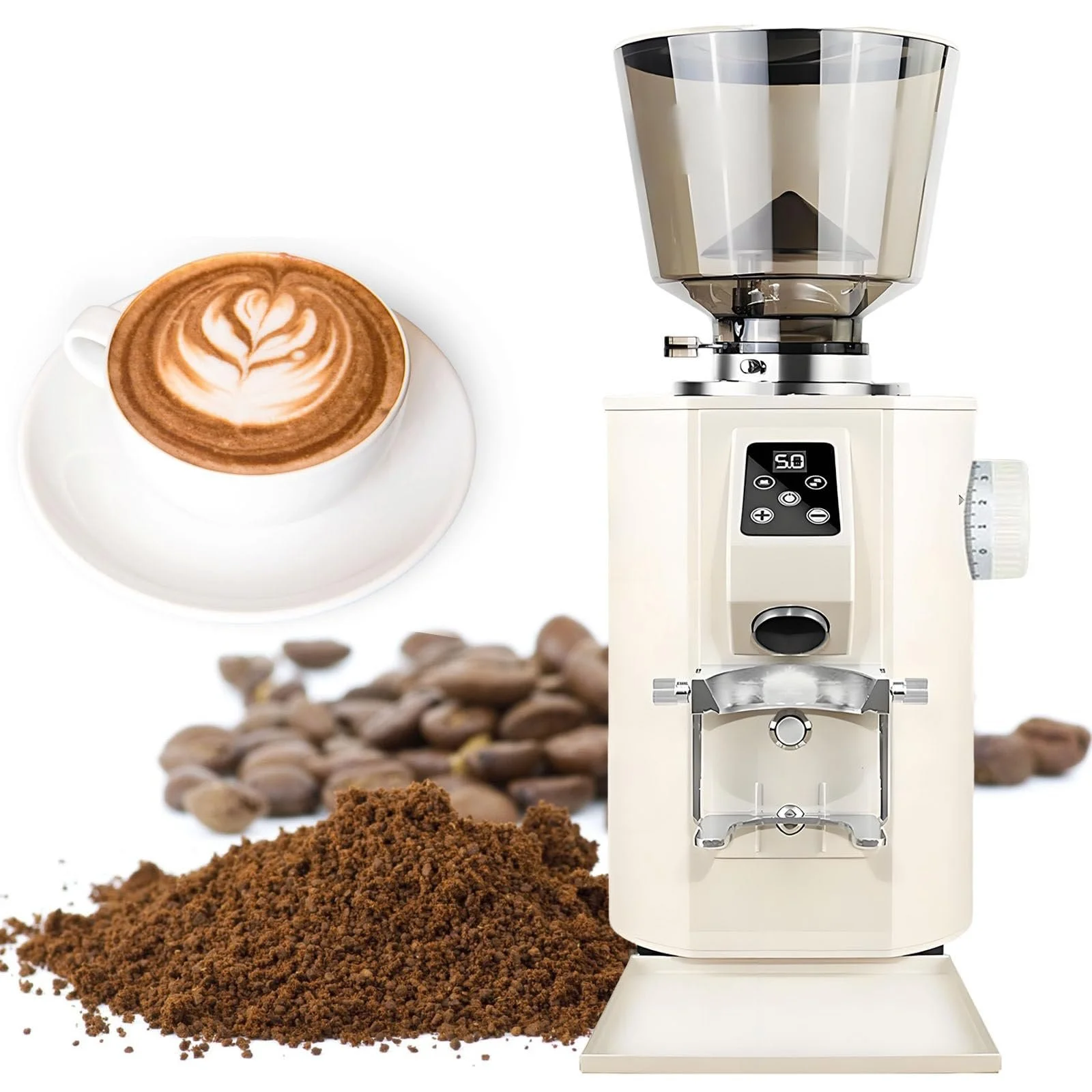 Кофемолка Электрическая 64 мм Beige, фото №1