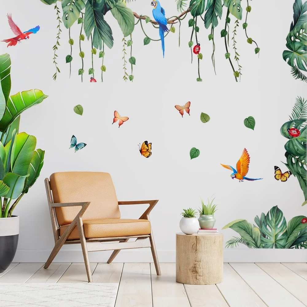 Наклейка на стіну Jungle Tropical Leaves 79 x 90 см, фото №6