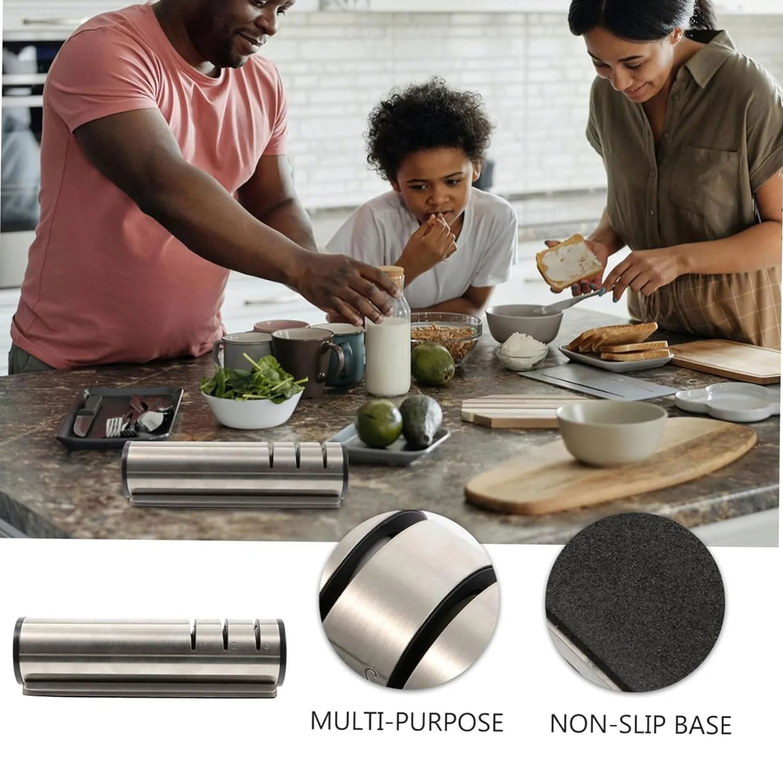 Точилка для ножів esmen 3-ступінчаста професійна з нержавіючої сталі, фото №5 Точилка для ножів esmen 3-ступінчаста професійна з нержавіючої сталі, фото №5