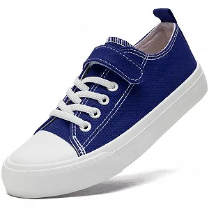 Дитячі Кеди для Дівчат, Полотно, Кеди для Хлопчиків, Повсякденні Легкі Кросівки з Регульованими Ремінцями - Фото 1