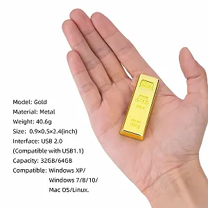 USB-флеш-накопичувач BorlterClamp Gold Bar 32GB USB 2.0 Gold ціна на synthetic.ua - Фото 1 USB-флеш-накопичувач BorlterClamp Gold Bar 32GB USB 2.0 Gold synthetic.ua - Фото 1