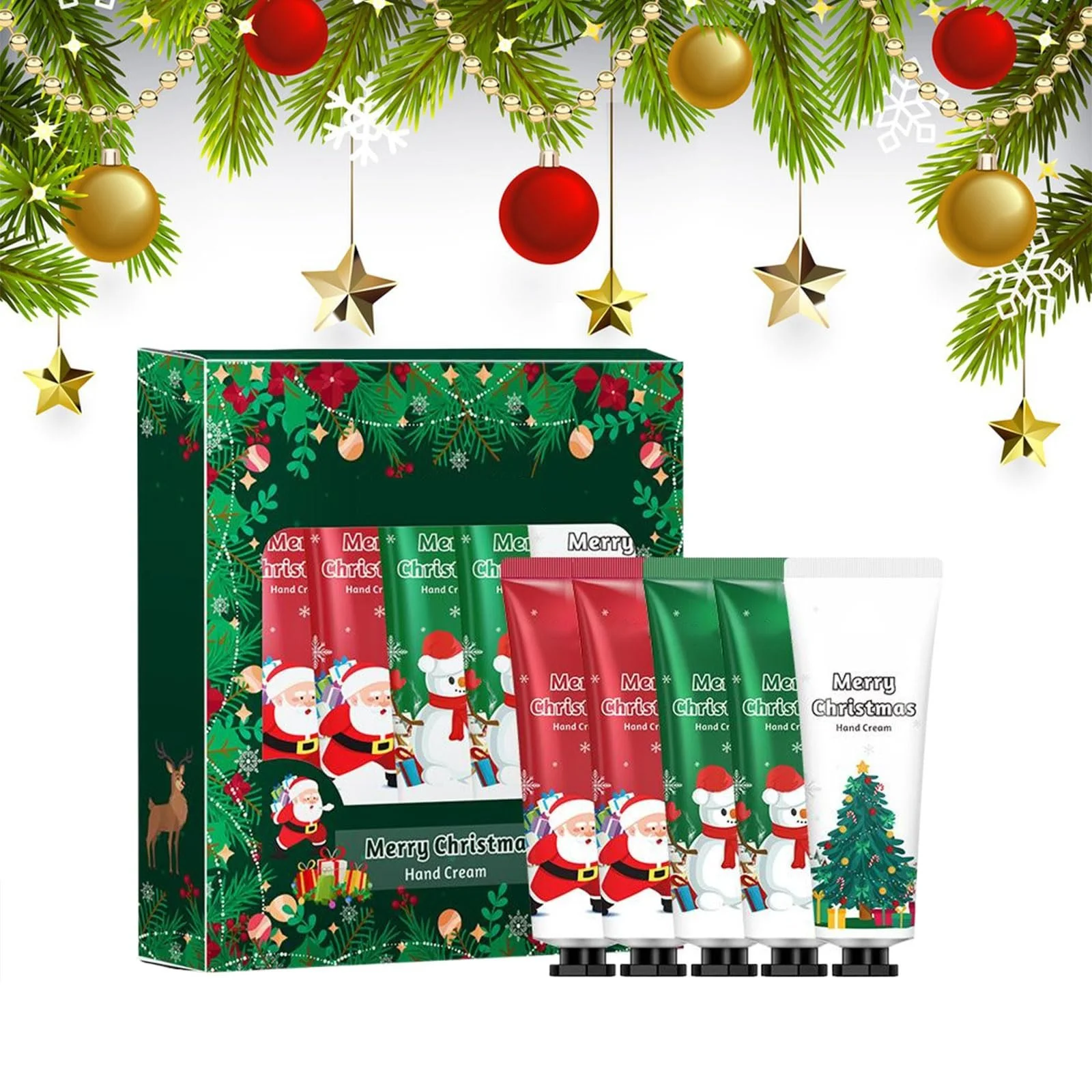 Набір Різдвяних Кремів для Рук, 5 шт, фото №1
