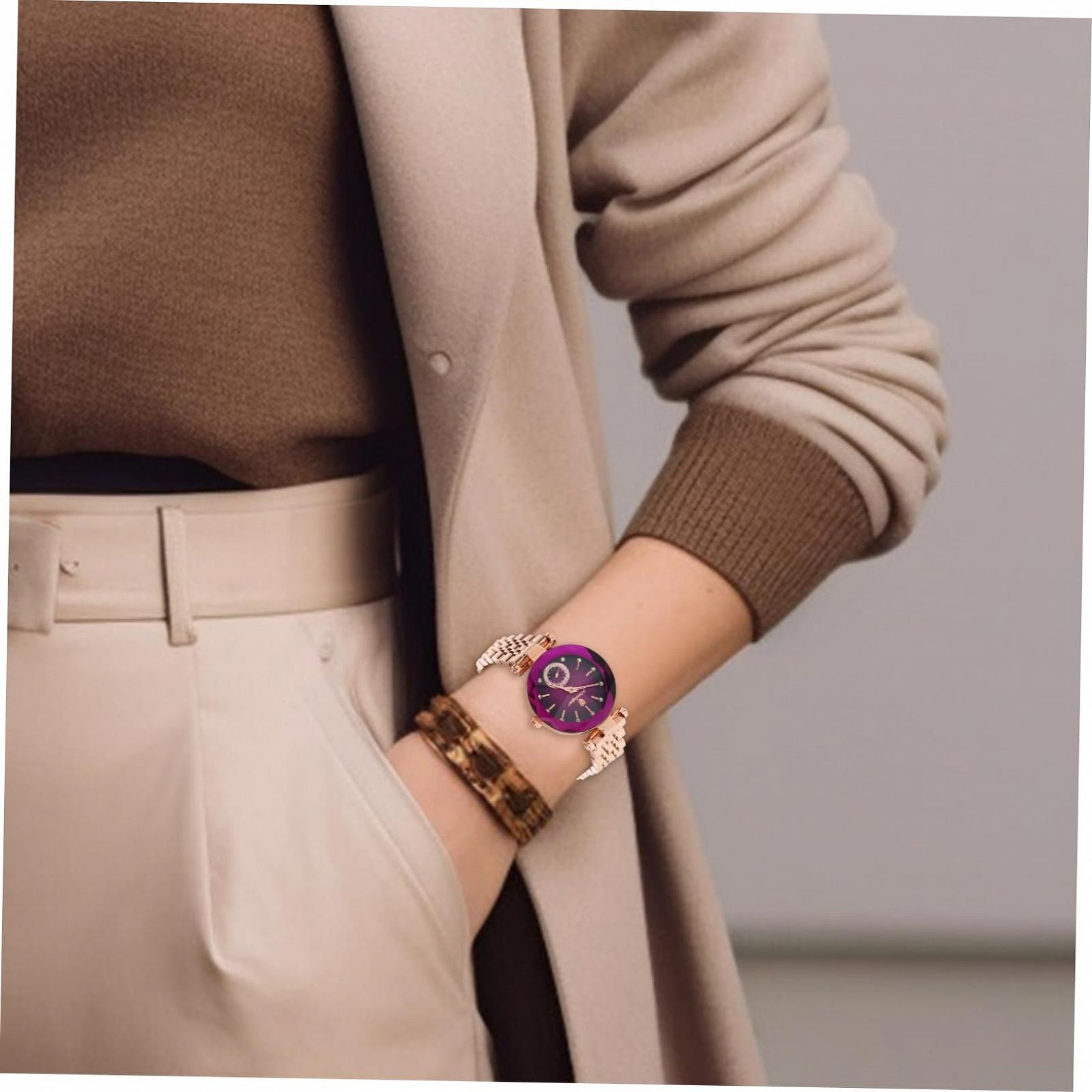 Женские Часы OATIPHO Кварцевые Фиолетовые, фиолетовый, фото №4