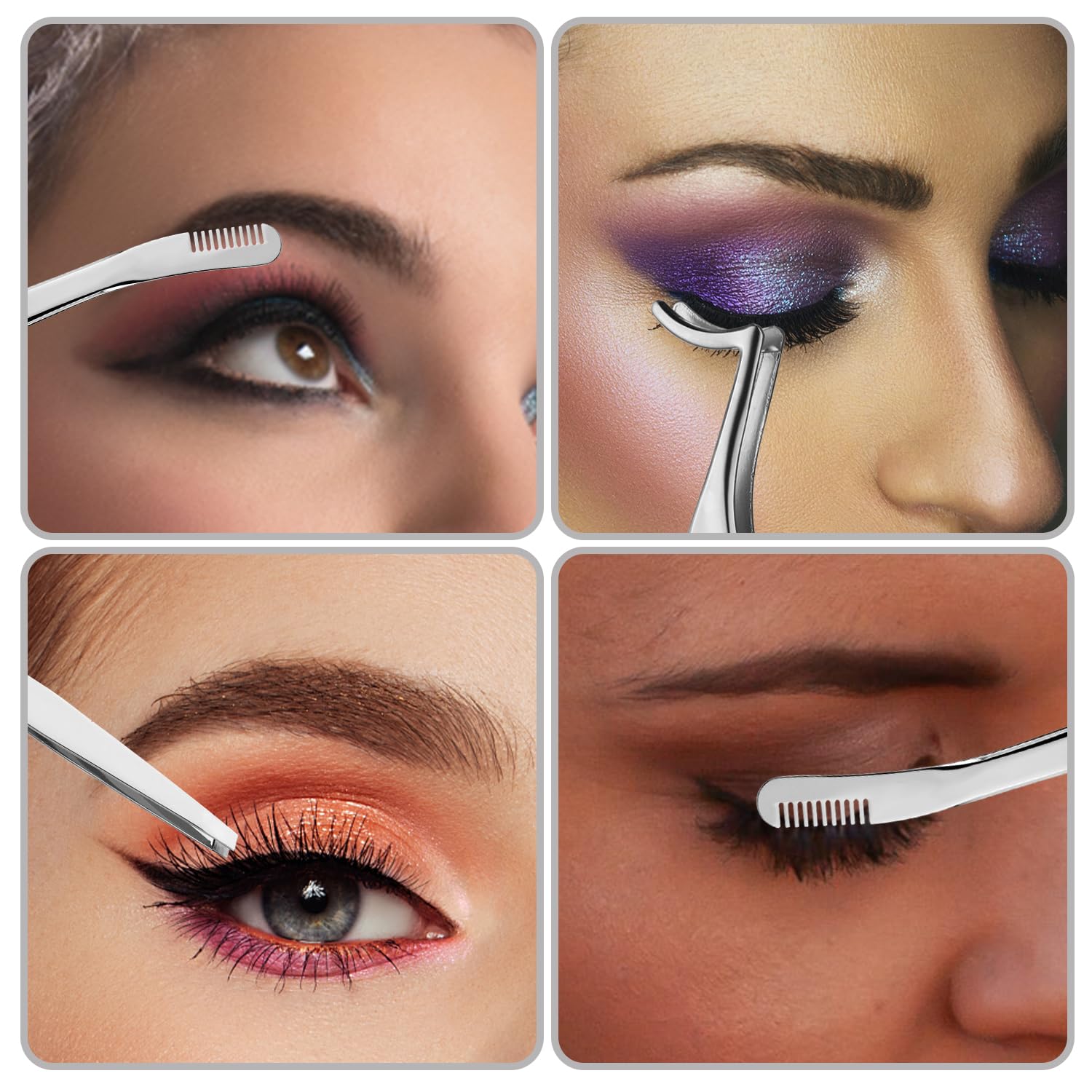 Набір Eyelash Applicator Сталеві пінцети Додатки для вій Сріблястий, фото №5