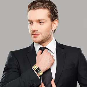 Годинник Silverora Чоловічий Прямокутний Кварцовий Аналоговий Водонепроникний 3ATM synthetic.ua - Фото 1