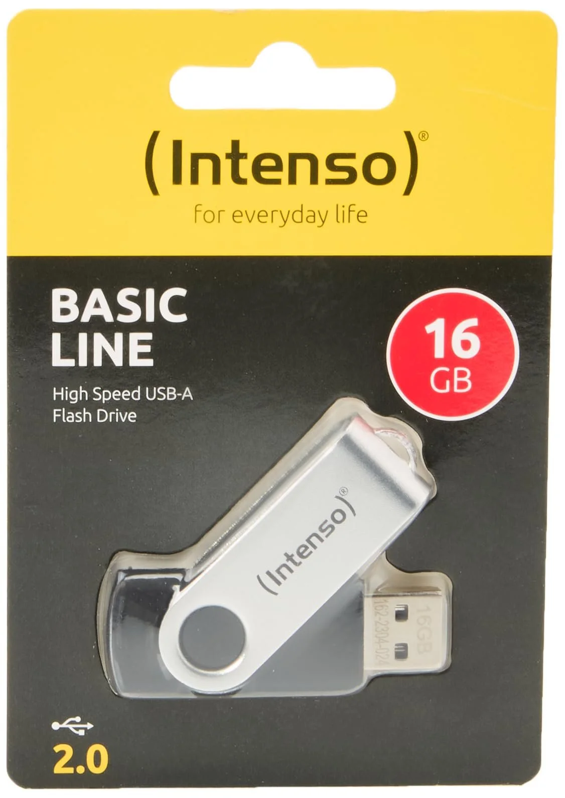 USB-флеш-накопичувач Intenso Basic Line 16GB Silver/Black, фото №3 USB-флеш-накопичувач Intenso Basic Line 16GB Silver/Black, фото №3