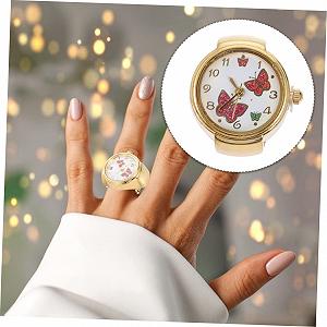 Кольцо-часы OATIPHO с бабочкой для женщин synthetic.ua - Фото 1