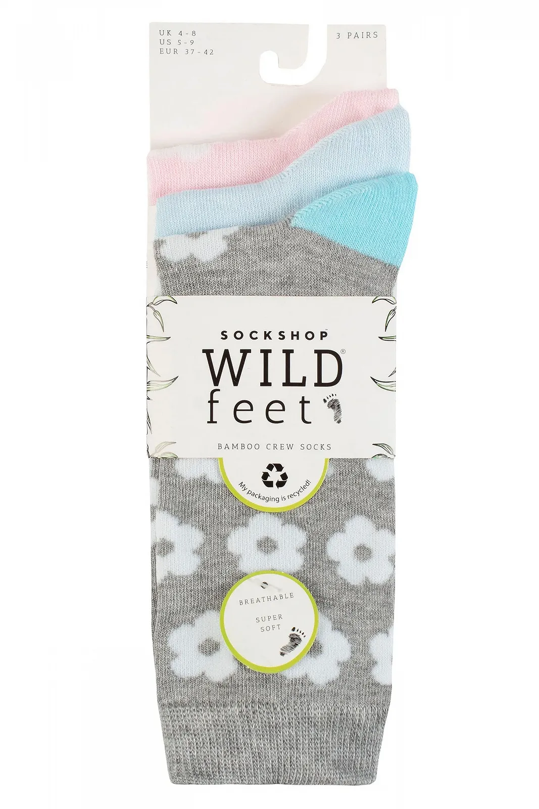 Шкарпетки SockShop Wildfeet Жіночі візерункові бамбукові, набір 3 пари, фото №2 Шкарпетки SockShop Wildfeet Жіночі візерункові бамбукові, набір 3 пари, фото №2