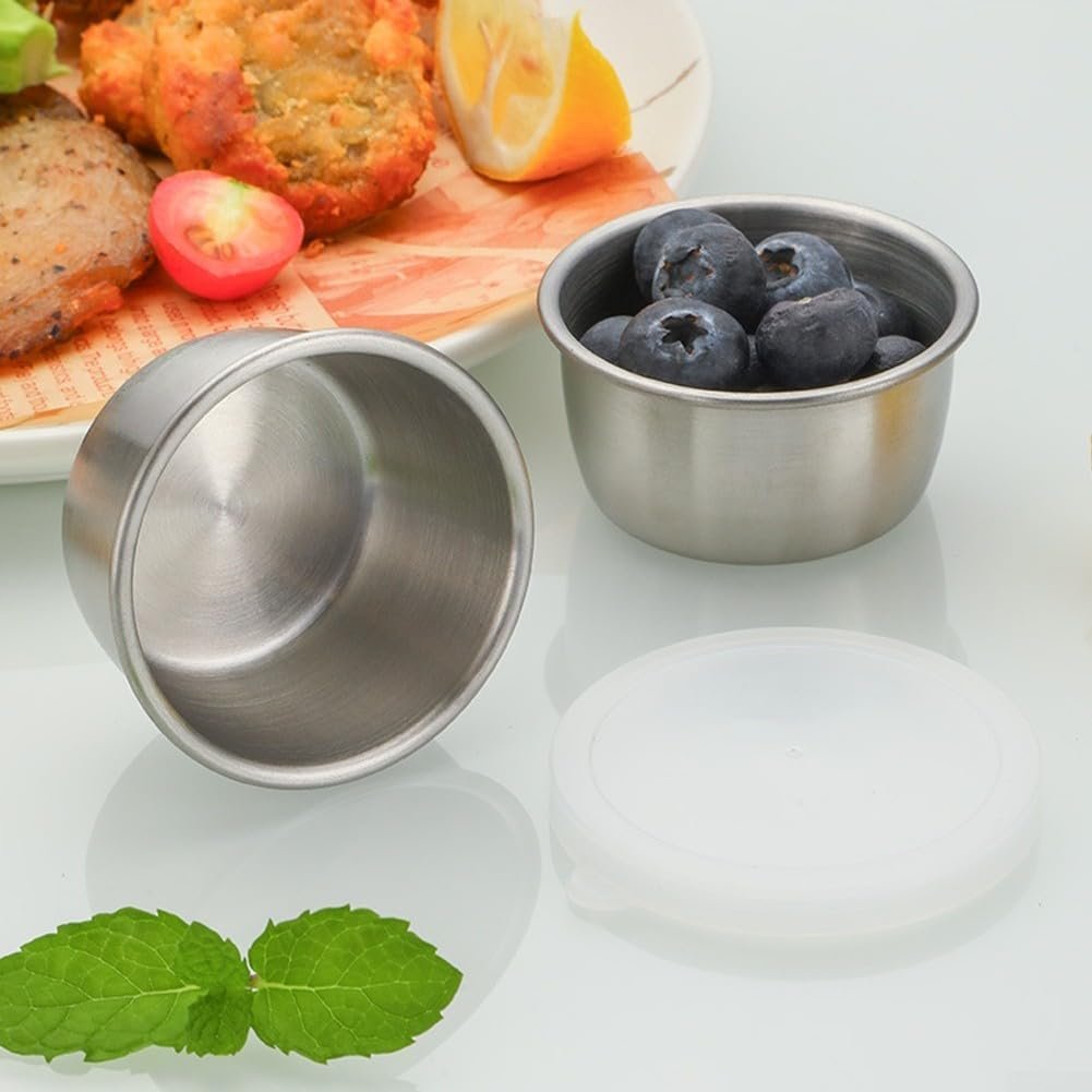 Миски JINSBON из нержавеющей стали, 6 шт., набор контейнеров для хранения продуктов с крышками, фото №4