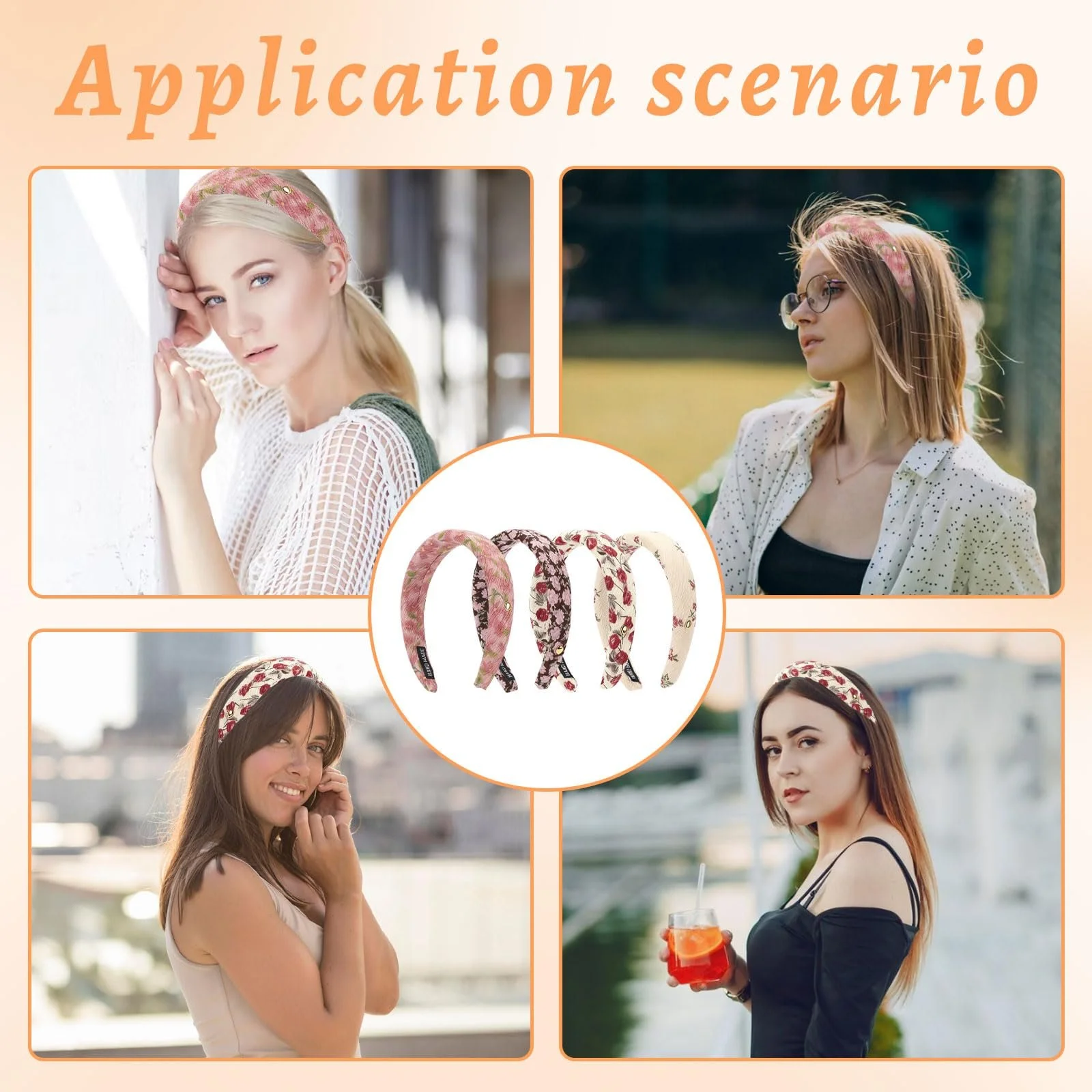 Обруч на голову Жіноча, Набір з 4 штук, фото №6