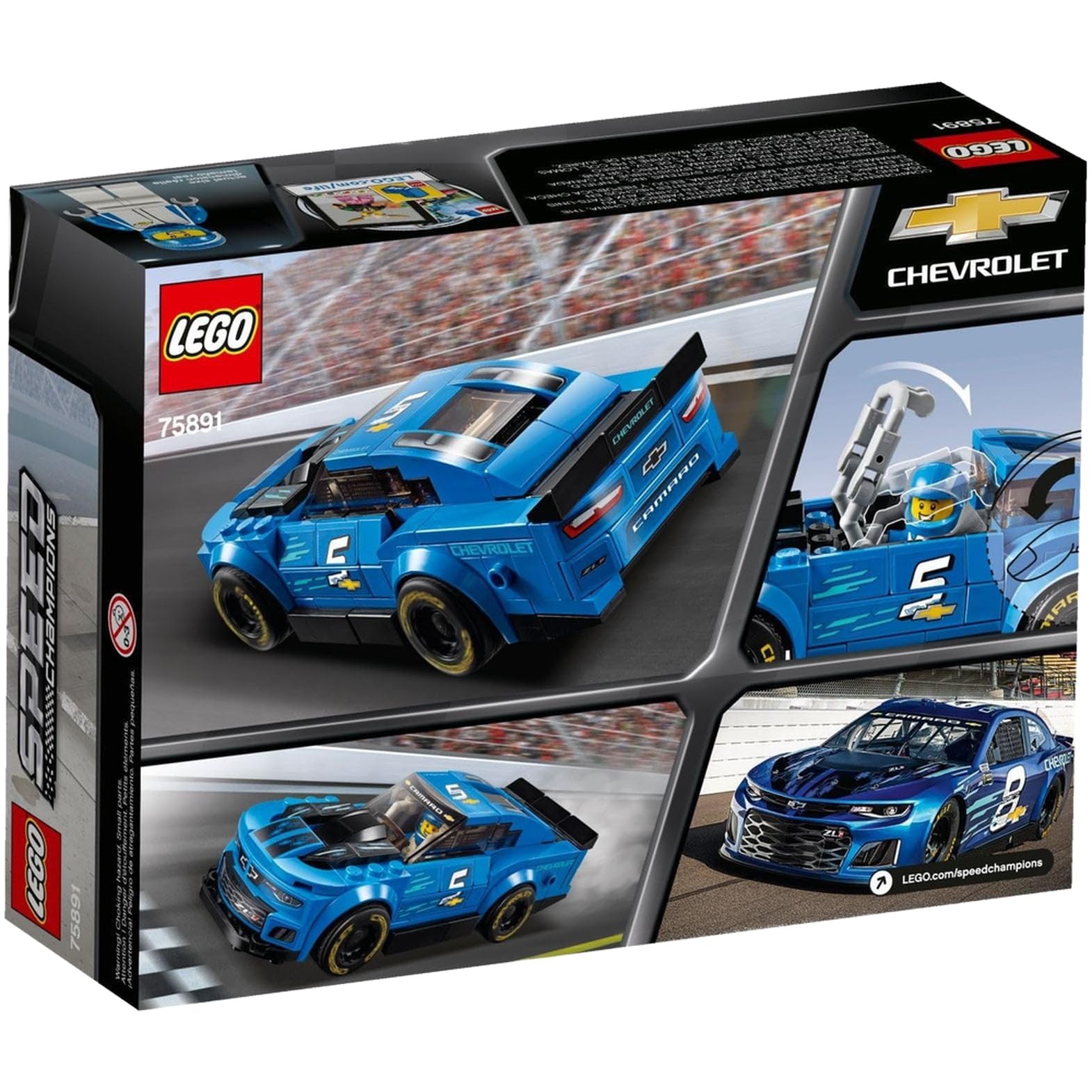 Конструктор LEGO Speed Champions Гоночный автомобиль Chevrolet Camaro ZL1 75891, фото №2