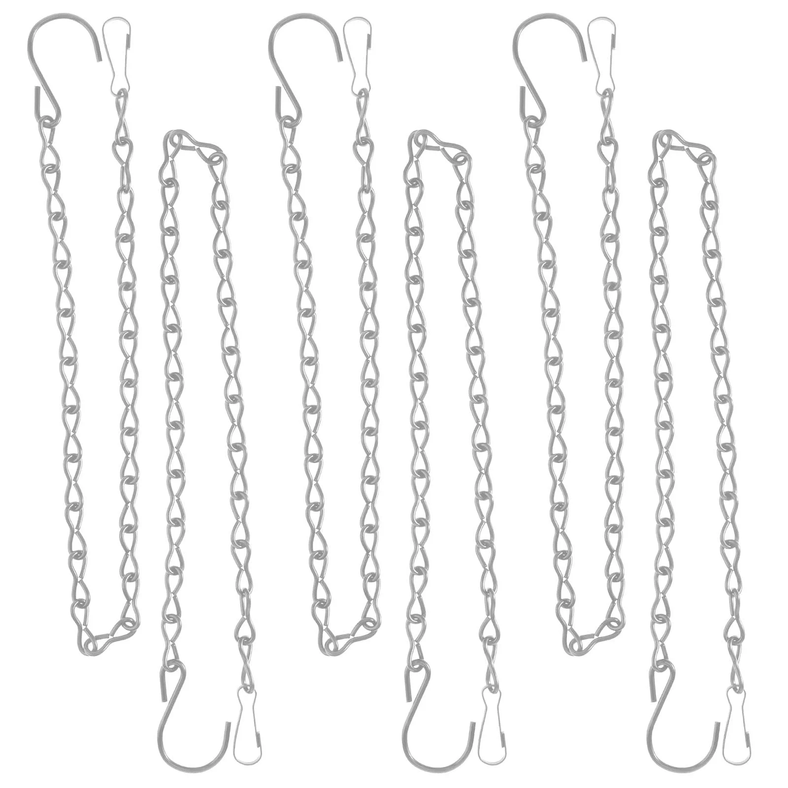 Ланцюжки для підвісних кошиків ACONDE 6 шт. 50 см металеві, фото №1 Ланцюжки для підвісних кошиків ACONDE 6 шт. 50 см металеві, фото №1