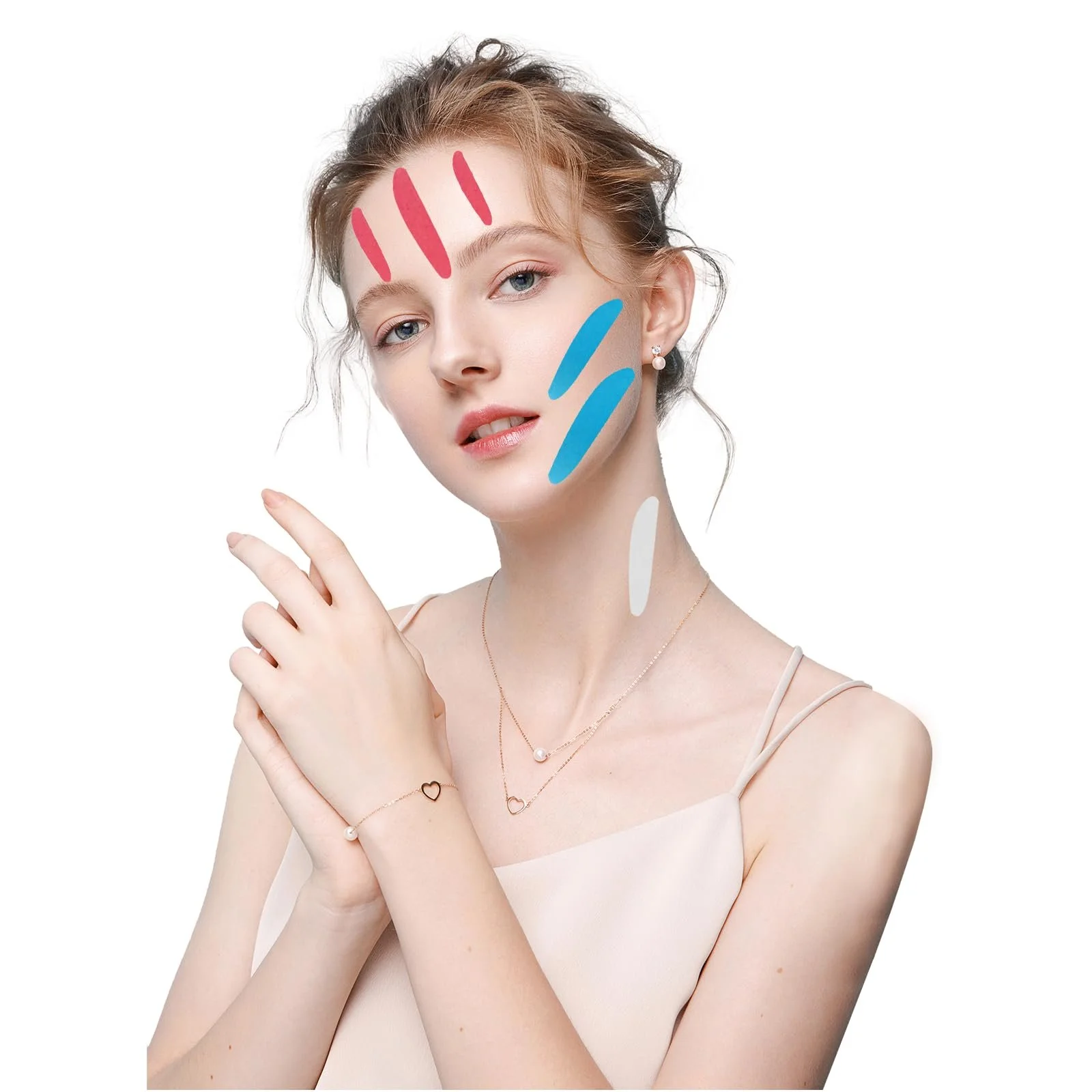 Тейп для обличчя Landrain 2,5 см x 5 м 5 шт. Фіолетовий, Червоний, Помаранчевий, Синій, Білий, фото №2 Тейп для обличчя Landrain 2,5 см x 5 м 5 шт. Фіолетовий, Червоний, Помаранчевий, Синій, Білий, фото №2