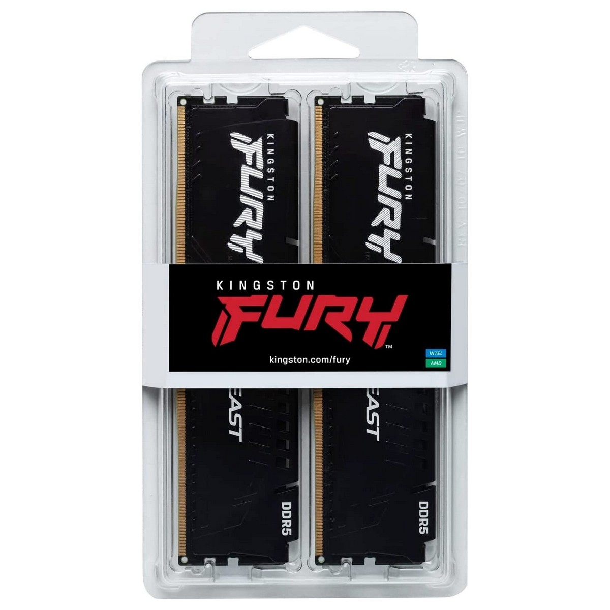 Оперативна пам'ять для комп'ютера Kingston DDR5 32GB KIT 16GBx2 5600 FURY Beast Black EXPO (KF556C36BBEK2-32), фото №7