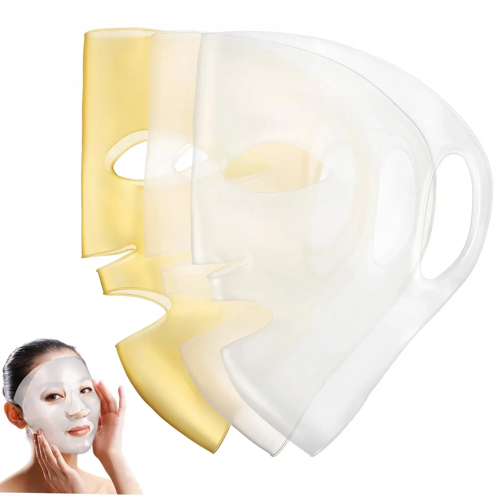 Маска Силіконова Healvian 3 шт. Багаторазова Зволожуюча, фото №1