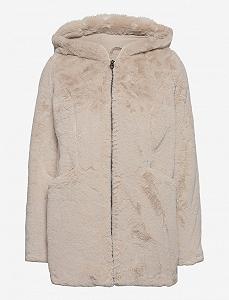 Куртка ONLY ONLMALOU FAUX FUR COAT CC OTW 15205622-Moonbeam Бежевый XS - Фото 1