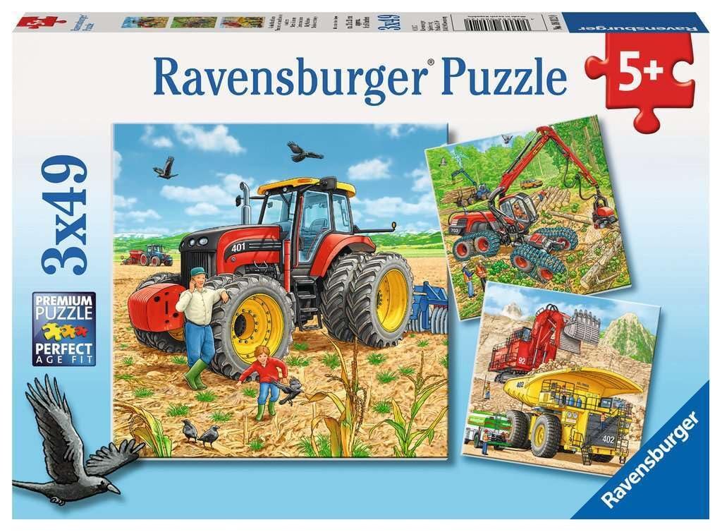 Пазл Ravensburger GROTE MACHINES 3x49 элементов 21 x 21 см, фото №1