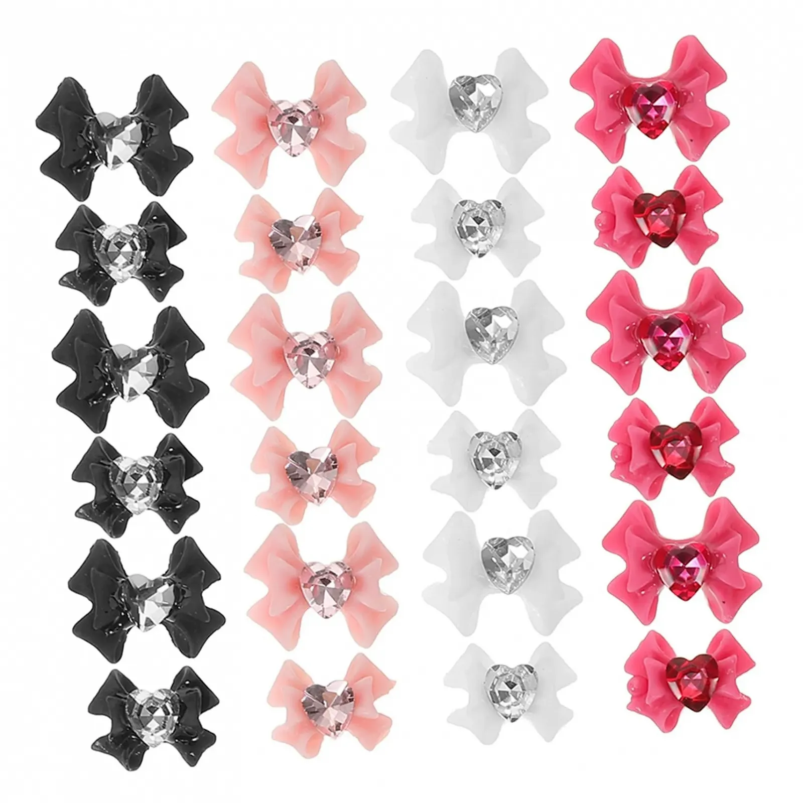 Украшения для ногтей Бантик FRCOLOR 2 набора Хэллоуин и Рождество 40 шт x 2, фото №1