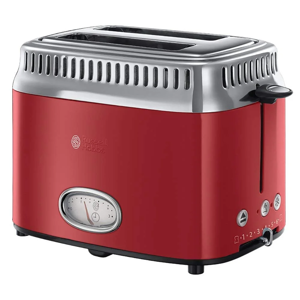 Тостер Russell Hobbs Vintage 21680-56 на 2 скибочки, ретро, нержавіюча сталь, червоний, фото №4