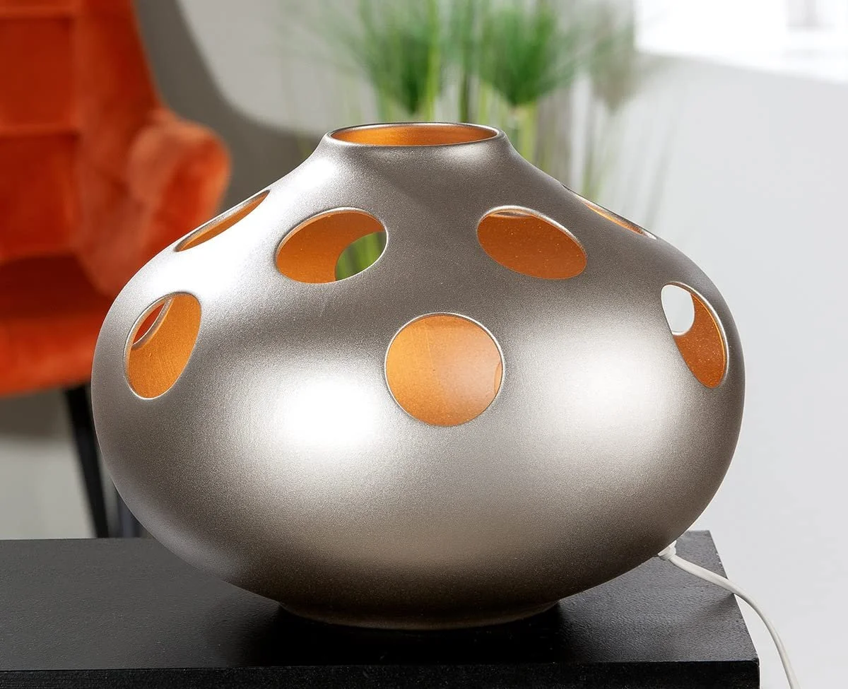 Настільна лампа GILDE Nazare керамічна декоративна матова кремово-бежева 23 см, фото №2