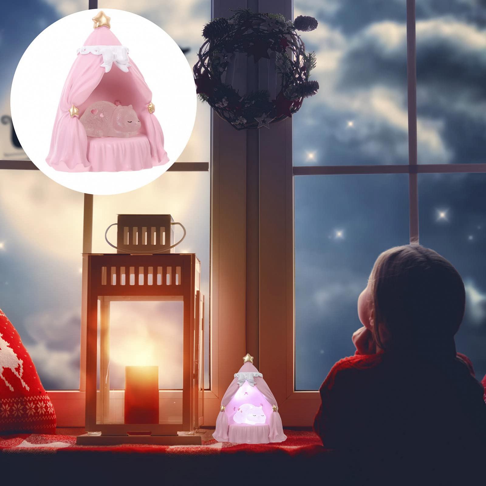 Лампа Garneck Crystal LED Night Light Eye Care Resin Pack of 2 кота, фото №5