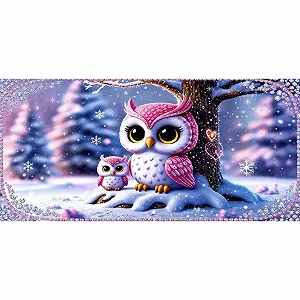 Кружка 330 мл Кружка Чашка Сова Чиби Алмазная Вышивка Керамическая Кофейная Кружка Kawaii Кружка Подарок Керамическая Кружка Животный Мотив Идея для Подарка Печатная Чашка для Кофе Чая Какао Бриллиантовая Сова - Фото 1