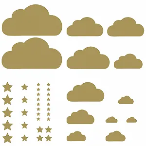 Набір наклейок на стіну WANDFACTORY Clouds Stars 43 шт. - Фото 1