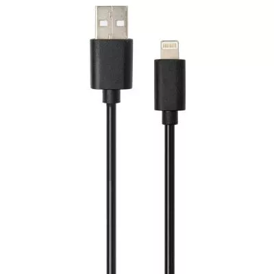 Дата кабель USB 2.0 AM to Lightning 1.8m Spring black Vinga (VCPDCLS1.8BK), фото №3