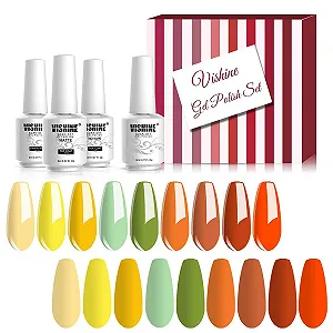 Гель-лак Vishine Набір з 12 кольорів «Райдужне літо» Жовтий Помаранчевий 8 мл synthetic.ua - Фото 1