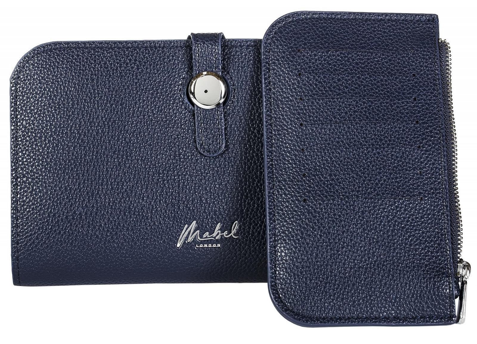 Кошелек Mabel Женский из искусственной веганской кожи PU с защитой RFID, кошелек для монет на молнии и многочисленными отделениями для карт, Sofia, Design 1 - Baby Blue, Classic, фото №6