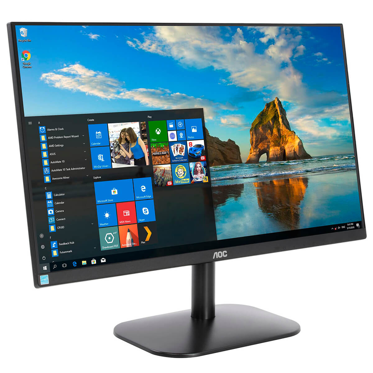 Монітор AOC 23.8" 24B2XDA IPS Black, фото №5