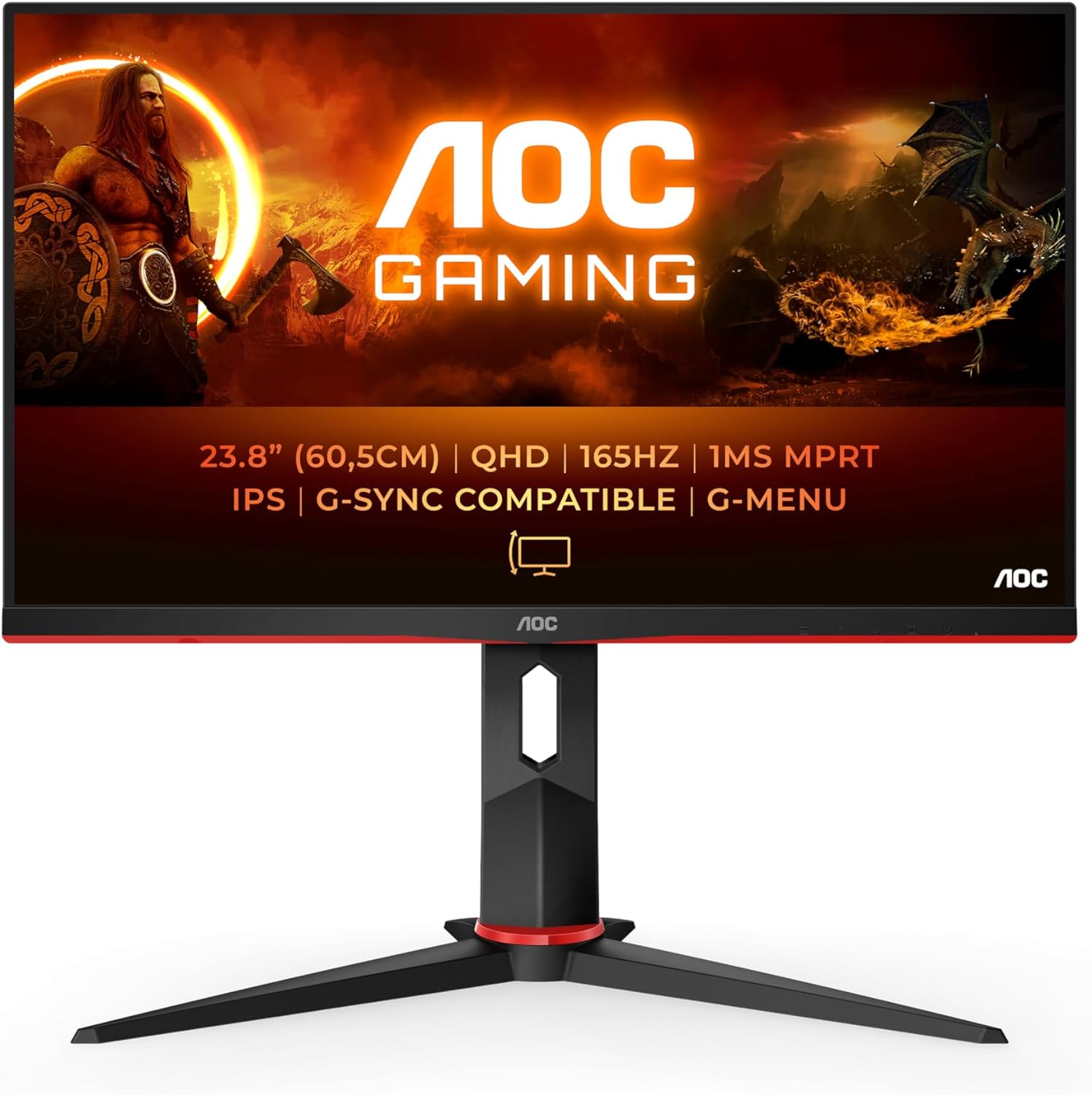 Монитор 24" AOC Q24G2A/BK 2K IPS 165 Гц, фото №1 Монитор 24" AOC Q24G2A/BK 2K IPS 165 Гц, фото №1