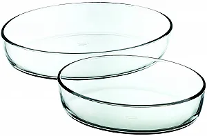 Форма для запікання Borcam Скляна Овальна 2 шт. 159033 synthetic.ua - Фото 1