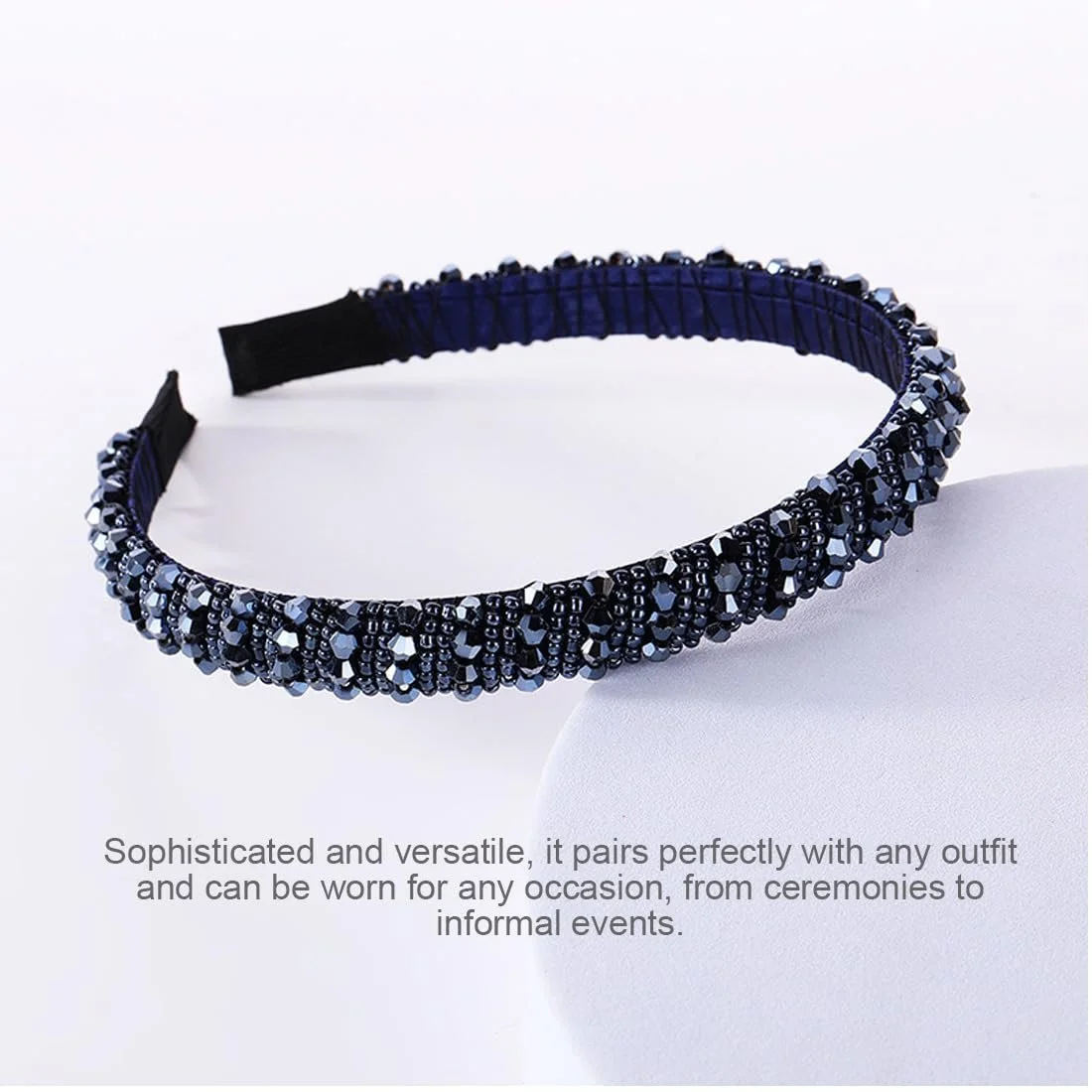 Жіночий обруч для волосся з кристалами, фото №4