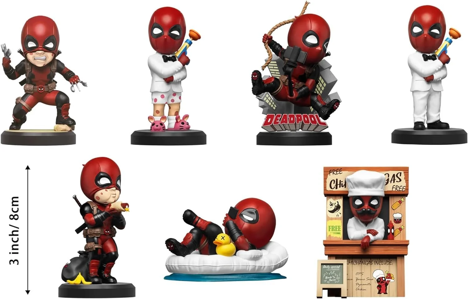 Фигурка YuMe Deadpool Herobox Action Hero Series Overprising Pack, фото №2