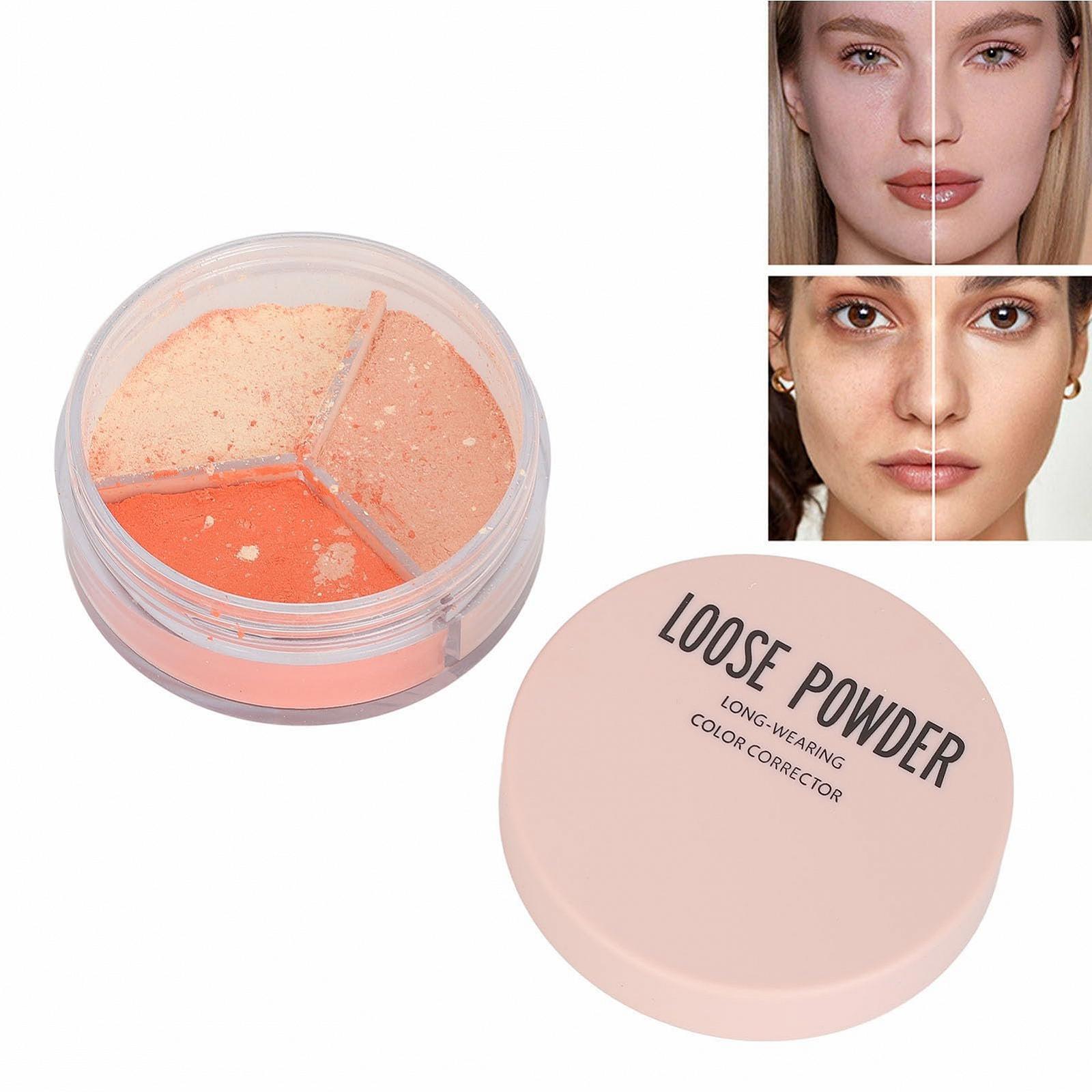 Пудра рассыпчатая Perfect Look трехцветная, контроль жирности, стойкая, 3 цвета, нежная текстура, фото №5