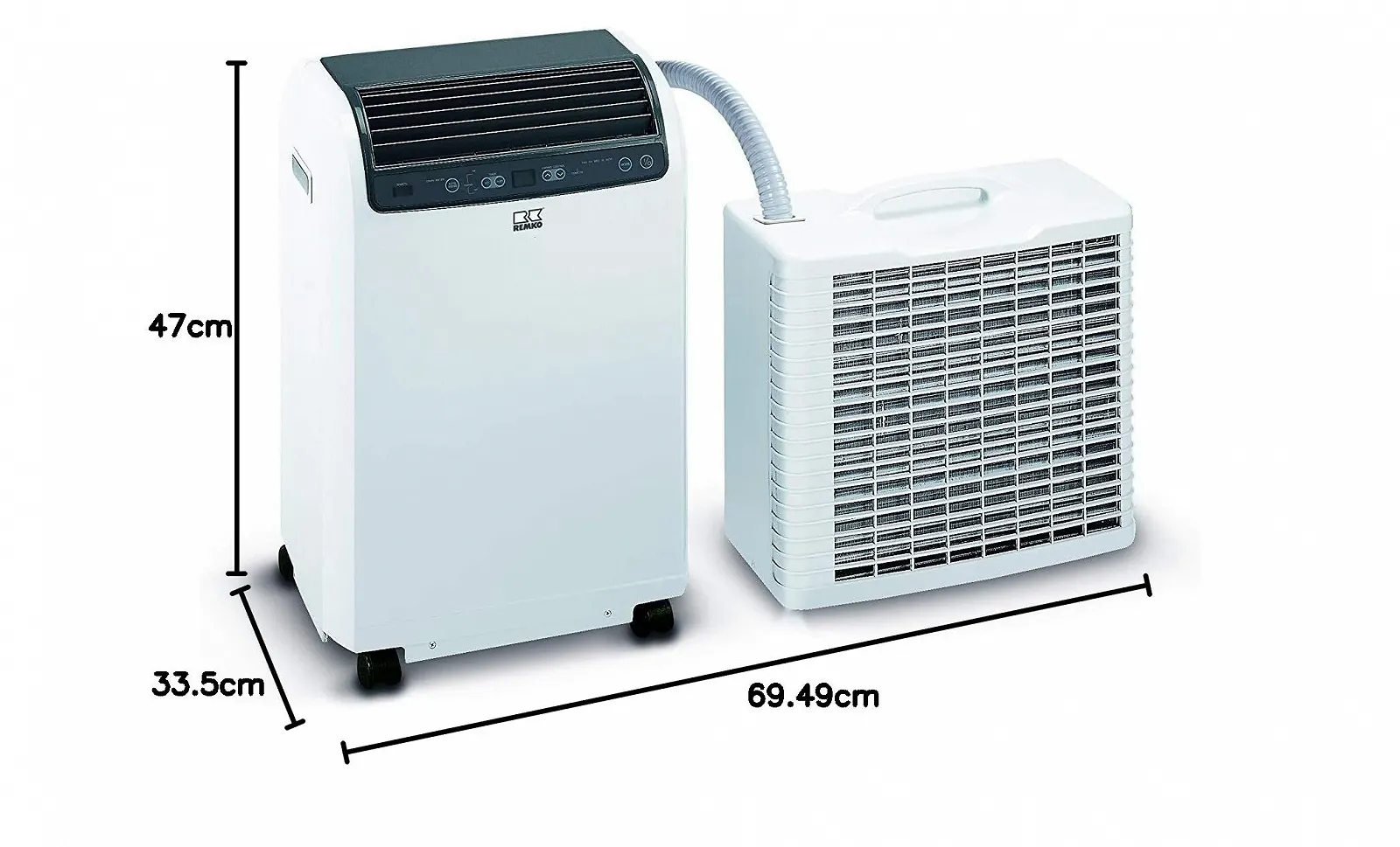 Мобильный кондиционер REMKO RKL 495 DC Сплит-система 120 м³ 4.3 kW с дистанционным управлением, фото №3