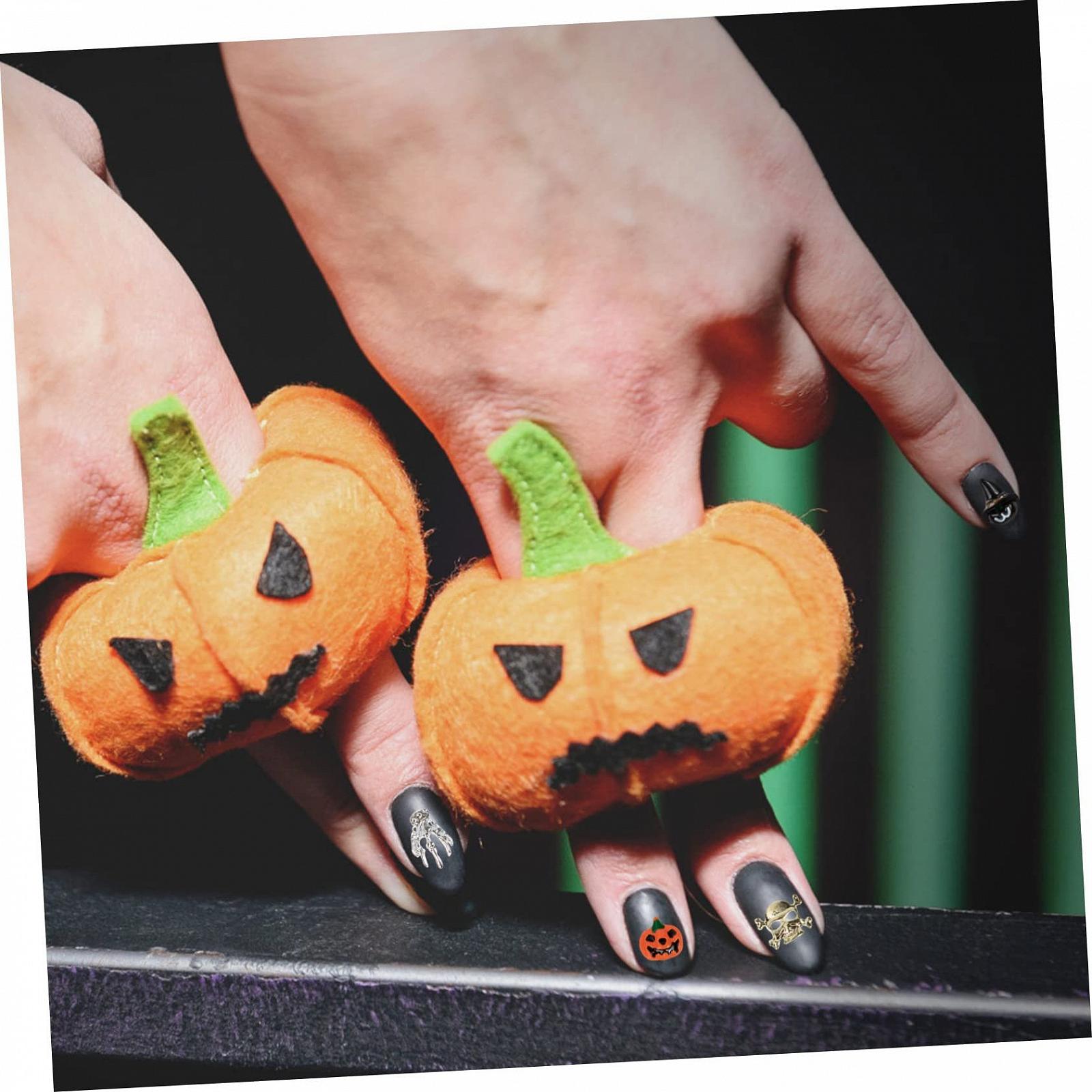 Украшения для ногтей Healvian 100 шт Хэллоуин, разные формы для дизайна ногтей. Простая установка, декор для вечеринок на Хэллоуин и проектов рукоделия, фото №2