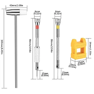Набор отверток Watchmaker Precision 10 шт. для ремонта часов очков с размагнитивателем и молотком synthetic.ua - Фото 1