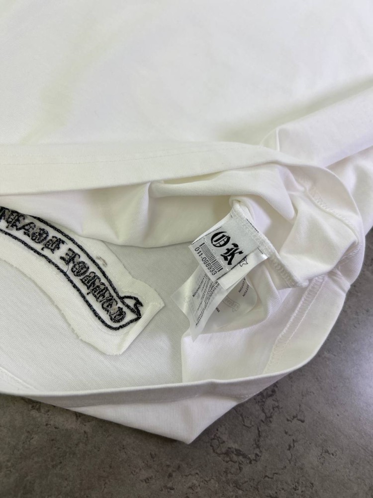 Футболка Chrome Hearts біла з вишивкою на боці f669, фото №6