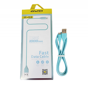 Кабель для iPhone Awei CL-93 Lightning Голубой - Фото 1
